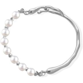 Elegant Pearl Bracelet For Women Handmade Adjustable Pearl Chain Charm Bracelets Beachy Vacation Pearl Bracelet Ainty Wedding Bridal Jewelry Gifts