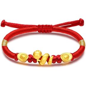 Eymi Handmade Braided Red String Bracelets for Women Chinese Zodiac Animal Sign Lucky Snake Charm Bracelet Year of Snake Jewelry Spring Festival Gift