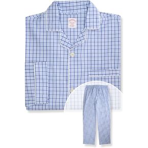 Brooks Brothers Mens Cotton من قطعة بيجاما قميص وسروال صالة ،