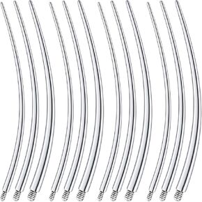 F136 Titanium 20/18/16G Piercing Tools for Changing Jewelry Straight/Curved Threadless/Screwing Ears Earring Nose Ring Tapers Insertion Putting In Threader Changer Applicator Helper Supplies