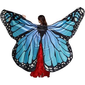 Women's Belly Dance Wings Butterfly Wings with Sticks Butterfly Costume Women Halloween Costume