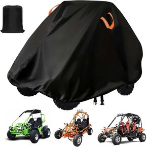 اذهب إلى غطاء Kart لـ Cloman ، غلاف Gokarts في الهواء الطلق مقاوم للماء ، ونسيج بوليستر متين ومضاد لـ UV 420D ، وملحقات Go-kart ، مع أبازيم ، ومقابض عاكسة ، وحقيبة التخزين-Aibiley