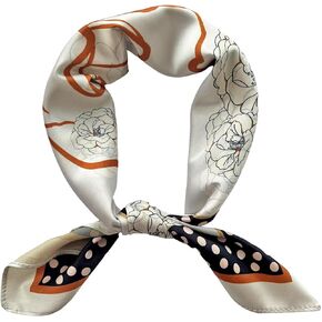 Julunar Silk Scarf for Women and Men with Double-sided Different Patterns Head Scarves Hair Wraps for Sleeping