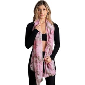 Silk Scarf for Women - Floral & Leopard Print Scarf for Spring/Summer, Satin Shawl Wrap/Scarves for Head & Neck
