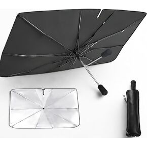 2025 Upgraded Waipfaru Windshield Sun Shade Umbrella [Ten Layers of nanoscale Insulation] Sun Shade for car Windshield UV Resistant,Car Window Shades with Airbag Assembly Protect Interior, Medium