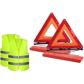 Funvalley Surperfect Car الطوارئ مجموعة طوارئ على جانب الطريق طوارئ مجموعة أدوات تحذير Triangle Kit Triangle Kit Kit Car Kit