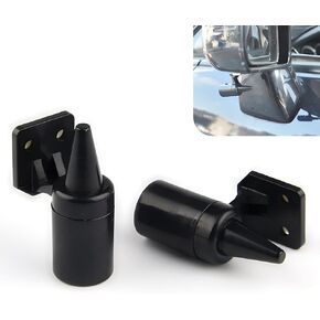 Deer Whistles Wildlife Warning, ABS Car Sharp Treble Animal Alarm Repeller, Detachable Washable 3M Self-adhesive Accessories, Suitable for Most Cars (Black)