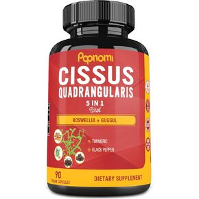 Super Cissus Quadrangularis Extract Capsules with Boswellia, Guggul, Turmeric, Pepper | 3 Months Supply