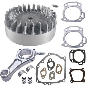 3.308" Billet Aluminum Connecting Rod And 10krpm Flywheel With 26lb Valve Spring Kit For Predator 212cc Non-Hemi Engine Go Kart Cart