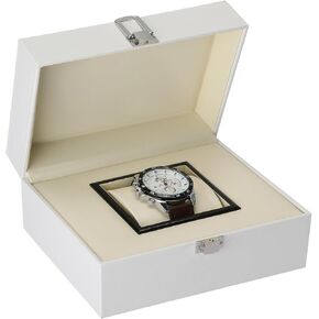Noble Large Single Watch Gift Box for Men Women, PU Leather Big Watch Case, Luxury Travel Watch Storage Boxes Wristwatch Display Holder Cases with Removable Soft Pillow (Black)