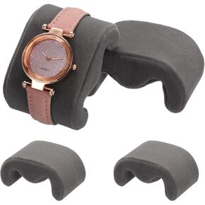 uxcell 4pcs Watch Case Pillows, M Shaped Watch Display Pillow Velvet Watch Cushion Replacement for Watch Bracelet Display Storage Beige