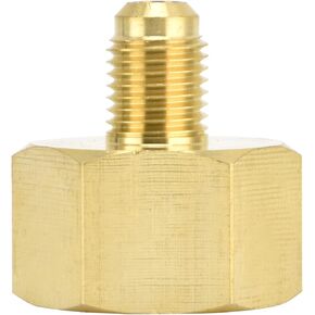 GLOGLOW Air Conditioning Adapter, W21 to 1/4SAE Air Conditioning Refrigerant Adapter Converter Connector for R32 R134A Brass Refrigerant Adapter Fitting AdapterMount Adapters