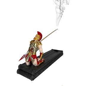 Incense Holder with Storage Box Japanese Samurai Warrior Incense Burner Ash Catcher Asian Spiritual Zen Meditation Gift Traditional Art