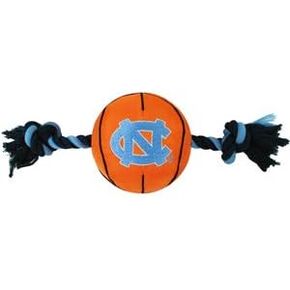 لعبة حبل كرة السلة باللون البرتقالي من بيتس فيرست NCAA سيراكيوز للكلاب والقطط. نايلون متين، تصميم رياضي لكرة السلة، حبال شديدة التحمل مع صرير داخلي