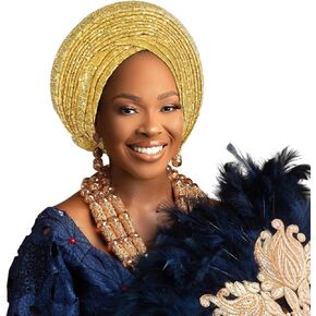 Nigerian Women's hat Folding Fan African Headscarf hat,Auto Gel Headwear,Suitable for Weddings,Parties,Special