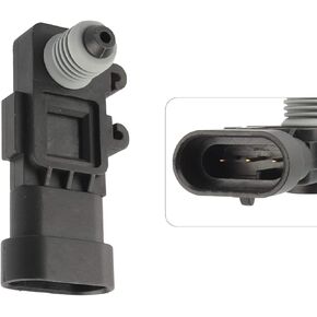 Pack-1 Car Fuel Tank Pressure Sensor, Replacement Parts 16238399, 9377680, 09377680, 16196060, Vapor Vent Pressure Sensor, Compatible with Delphi III Cadillac Chevrolet GM Hummer (Black)