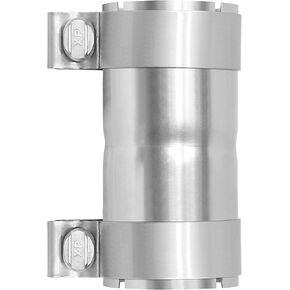2.5 to 2.5 inch Exhaust Adapter with Clamp Stainless Steel, 2.5" ID to 2.5" ID Exhaust Reducer Connector Pipe with Clamp