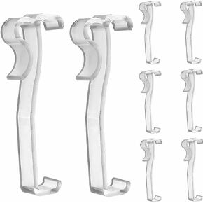 Valance Clips 10pcs 2-1/2'' Window Blinds Hidden Clip Clear Plastic for Horizontal Blinds Valance Retainer Holder