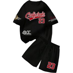 مجموعات من قطعتين من Verdusa Men's 2 من قميص Jersey Graphic Tracksuits قصيرة الأكمام شورتات شورتات الصيف