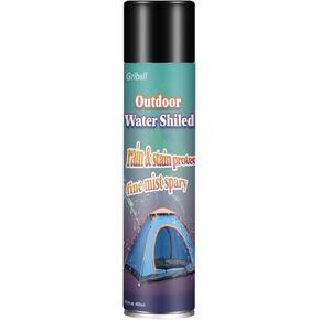 Outdoor Waterproof Spray, 13.5 Oz Outdoor Gear Water Shield, Tent Waterproofing for Patio Furniture Against Rainy Spring and Summer Fabric Shoes Spray for Protection-(1 Can)