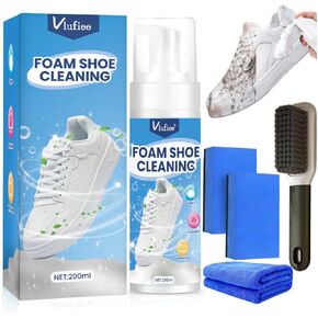 Shoe Cleaner Sneaker Cleaning Kit, White Shoe Cleaner, Suede Shoe Cleaner Kit for Leather Tennis Shoe, 6.76Oz