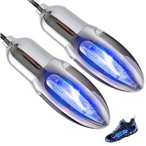 10W Ultraviolet Shoe Deodorizer,UV Light Sneaker Cleaner,Smart Timing UV Footwear Odor Elimination,360°Ultraviolet Bulb Design, Applicable to All Shoes and Boots（Silver）