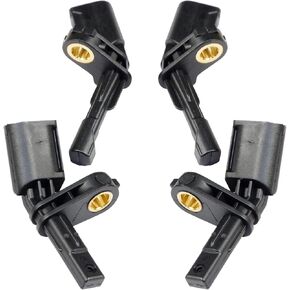 4 PCS الأمامية الخلفية اليسرى يمين عجلة ABS مستشعر متوافق مع فولكس واجن VW Passat Jetta Tiguan Beetle GTI EOS Golf CC ، Audi A3 TT 2006-2018 ، يحل محل WHT003856 WHT003857 WHT003858 WHT003859