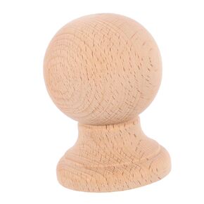 jojofuny Unfinished Wood Ball Finials DIY Crafts Wooden Bed Post Finials Staircase Finials Decorative Wooden Finials Hardwood Finial for Round Wood Bun Foot