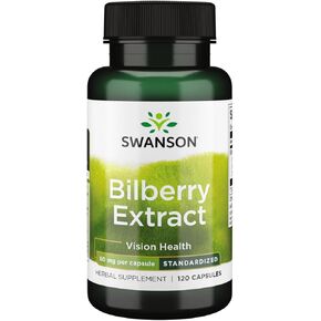 Swanson Bilberry Extract (Standardized) 60 Milligrams 120 Capsules