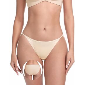 LUCKMEEY Cotton Underwear for Women Sexy Underwear High-Cut Underwears No Show Underwears Panties No Line Briefs 5 Pack