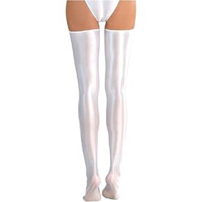 Men's Sissy High Over Knee Glossy Oil Shiny Stocking, Femboy Thigh High Stockings, for Cross-dressing
