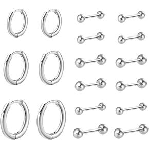 3 أزواج من الذهب الصغير من الذهب الأقراط مجموعة للنساء ، 14K الذهب مطلي الذهب Hypoallergenic Huggie Hoop أقراط للنساء