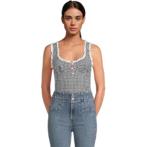 Women's Cassie Bodysuit, Black White Combo