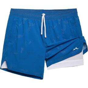 maamgic Men's 2 in 1 Gym Shorts 5 Inch Athletic Tennis Shorts Stretch Workout Running Shorts with Liner