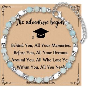 2025 Graduation Gifts for Her，Graduation Bracelet with Unique Cap Gift Box for Friend Daughter Sister Granddaughter
