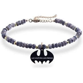 Bat Merchandise Natural Stone Bracelet Superhero Gifts For Teen Girls Daughter Women Birthday Gift Bracelets