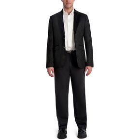 Karl Lagerfeld Paris Men's 2 Button Long Sleeve Skull Jacquard Blazer