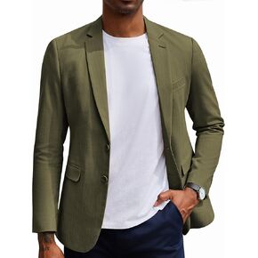 السترة غير الرسمية للرجال Coofandy Slim Fit Fit Herringbone Sport Coats اثنين من الأزرار