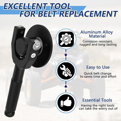 X3 Belt Changing Tool X3 Clutch Removal Kit Compatible with Can-Am Maverick X3 Max RS DS Turbo R RR 2017-2024, Belt Changing Tool Fits for 64''/72'' Wheel Base Width (Black) in Saudi Arabia