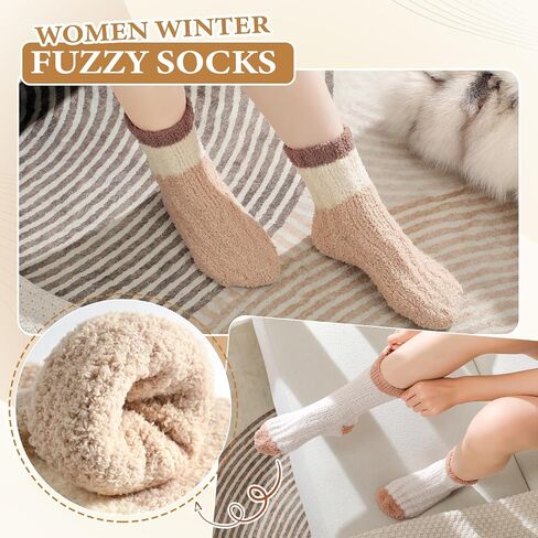 Fuzzy Socks - Cozy Plush Slipper Socks for Women in Saudi Arabia