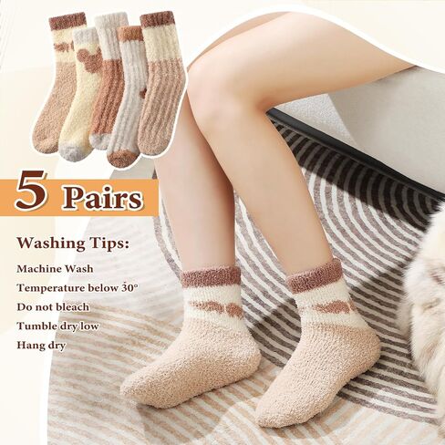 Fuzzy Socks - Cozy Plush Slipper Socks for Women in Saudi Arabia