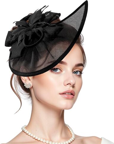 Fascinators Hats for Women Kentucky Hat Derby Tea Party 2025 Pillow Top for Wedding Cocktail Headwear in Kuwait