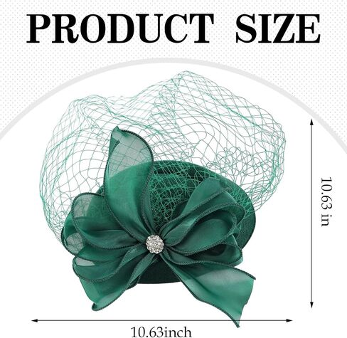 Fascinators Pillbox Hats for Women -1920s 50s Kentucky Vintage Tea Party Hat 2025 Derby Fascinator with Hair Clip in Kuwait
