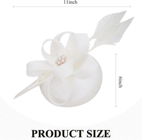 قبعات حفلة شاي الريشة - Fascinator 2025 Derby Hat 1920s 50s fascinators مع مقطع شعر للسيدة in Kuwait