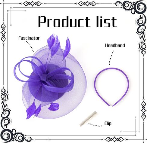 dressfan Church Derby Fascinator Hats for Women 20s Wedding Cocktail Tea Party Kentucky Hair Accessories in Kuwait