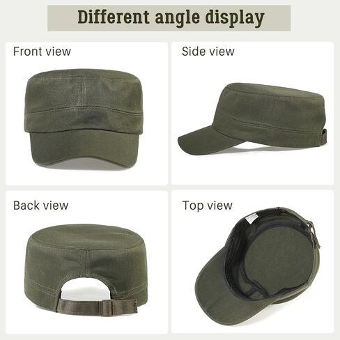 Glamorstar Unisex Cadet Army Hats 4 Pieces Military Flat Top Newsboy Cap in Saudi Arabia