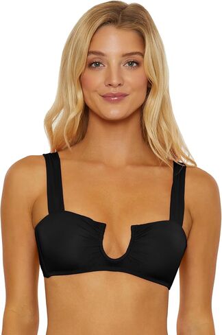 Women's Belmore Shirred U-Wire Bikini Top, Adjustable, Swimwear Separates in Saudi Arabia