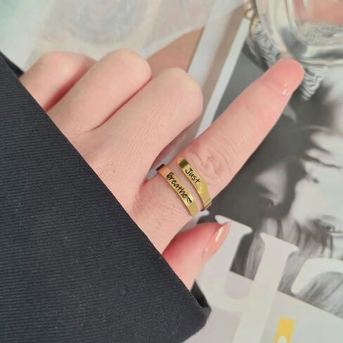 I F♡cking Love You Ring For Women, Hope Rings Adjustable Stainless Steel Silver Promise Jewelry Gift in Kuwait
