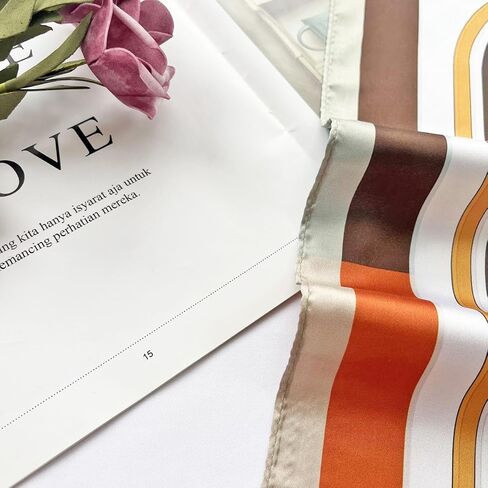 Julunar Silk Scarf for Women and Men with Double-sided Different Patterns Head Scarves Hair Wraps for Sleeping in Saudi Arabia