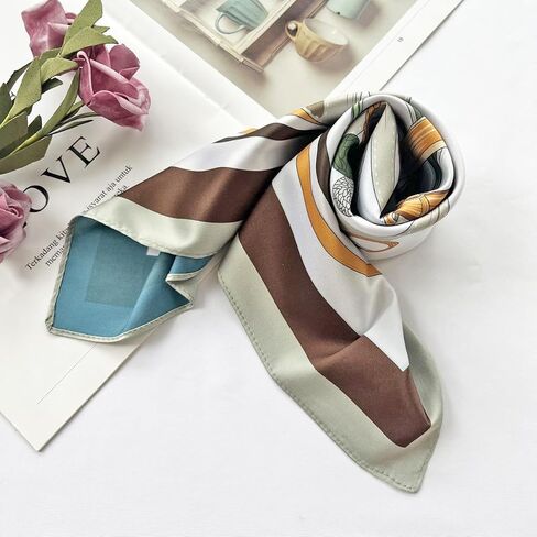 Julunar Silk Scarf for Women and Men with Double-sided Different Patterns Head Scarves Hair Wraps for Sleeping in Saudi Arabia